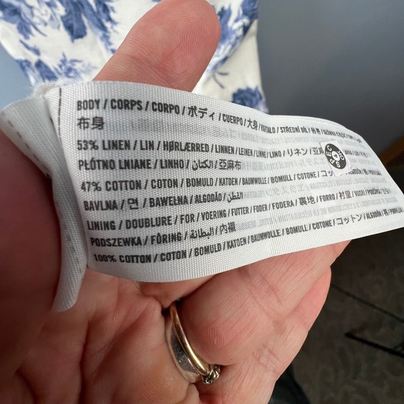 Abercrombie & Fitch Linen Cotton Floral Strapless Maxi Dress SZ MT Tropical Vaca - Picture 5 of 8